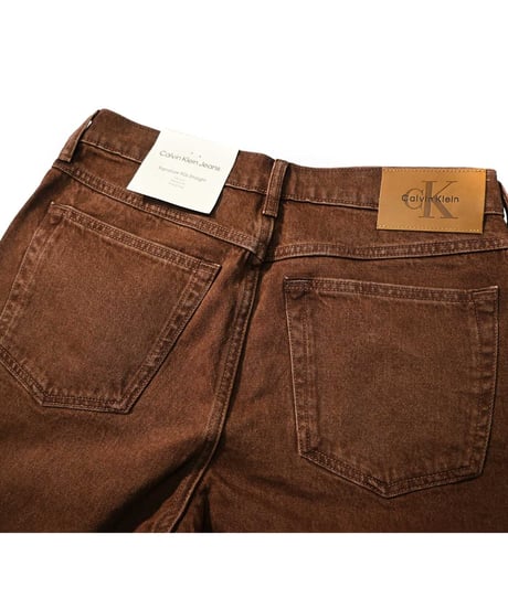 Calvin Klein Signature 90s Straight Denim Pants Brown