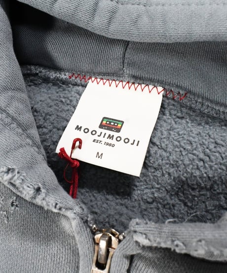 MOOJI MOOJI US Oversize Zip Up Hoodie Aged Grey