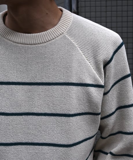 L.L.Bean Swans Island Sweater Ecru / Green