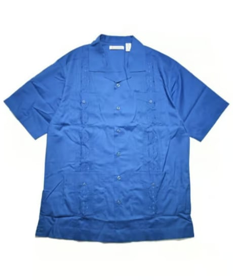 Cubavera Short Sleeve Guayabera Shirt Delft