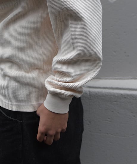 Los Angeles Apparel Garment L/S Heavy Thermal Crew Neck Creme