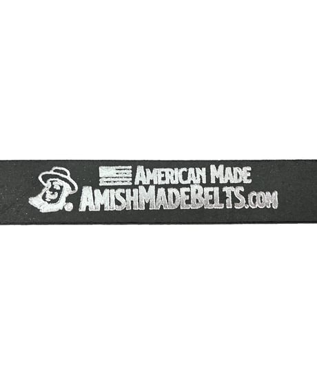 Amish Made Belts The Colt Leather Belt Black/Silver