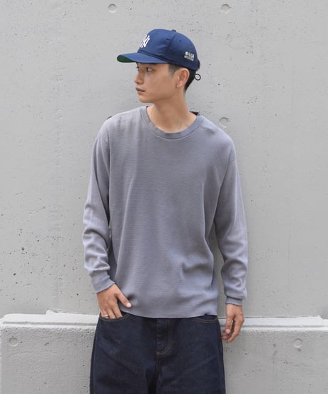 MOOJI MOOJI US Waffle Thermal Shirt Aged Taupe Grey