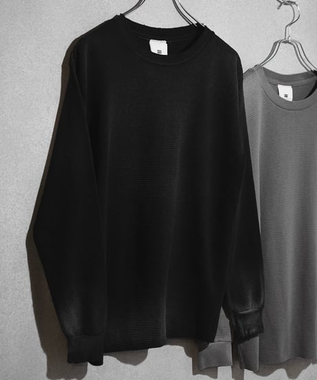 MOOJI MOOJI US Waffle Thermal Shirt Aged Black