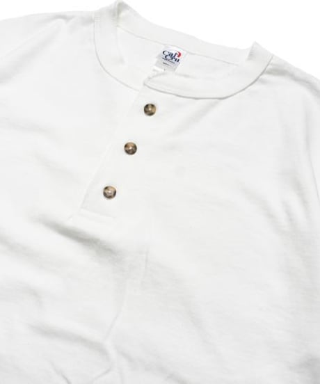 Cal Cru 3Button S/S Henley T-Shirt White