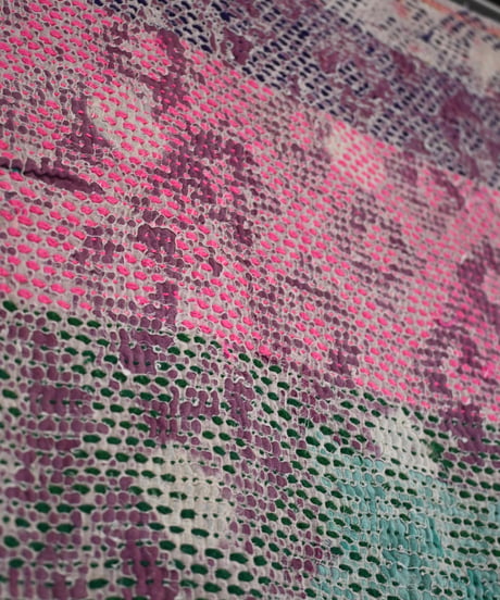 70's India Kantha Quilt Fabric