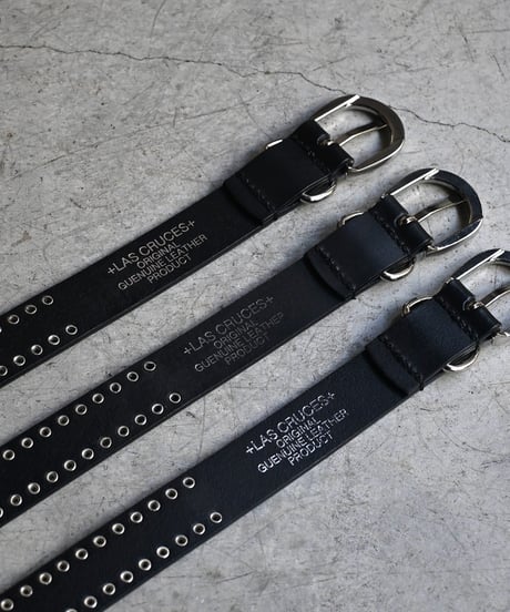 LAS CRUCES Guenune Leather Studs Belt Exclusive Model