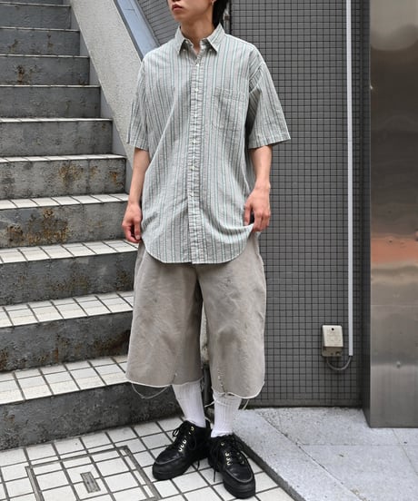 Used L.L.Bean S/S Seersucker Stripe Shirt -8