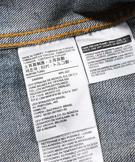 Deadstock Levi's Vintage Clothing 1967 Type III Trucker Jacket Dust 70505-0133
