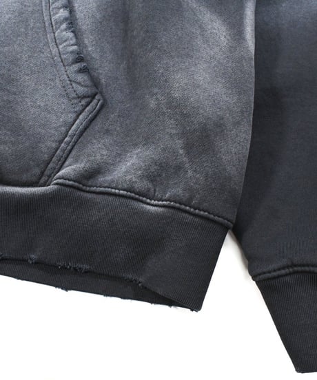 MOOJI MOOJI US Oversize Zip Up Hoodie Aged Black