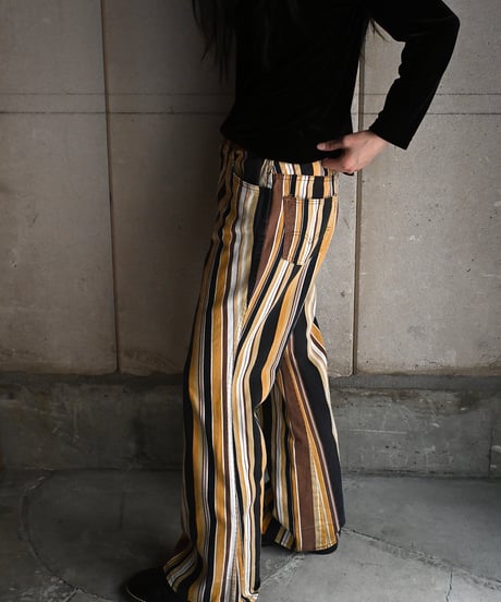 60s Levi's For Gals Stripe Flare Pants-10
