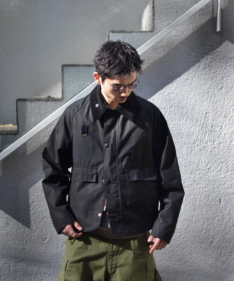 Barbour Spey Wax Jacket Black | COUNTER Barbour Spey Wax Jacket Black | COUNTER