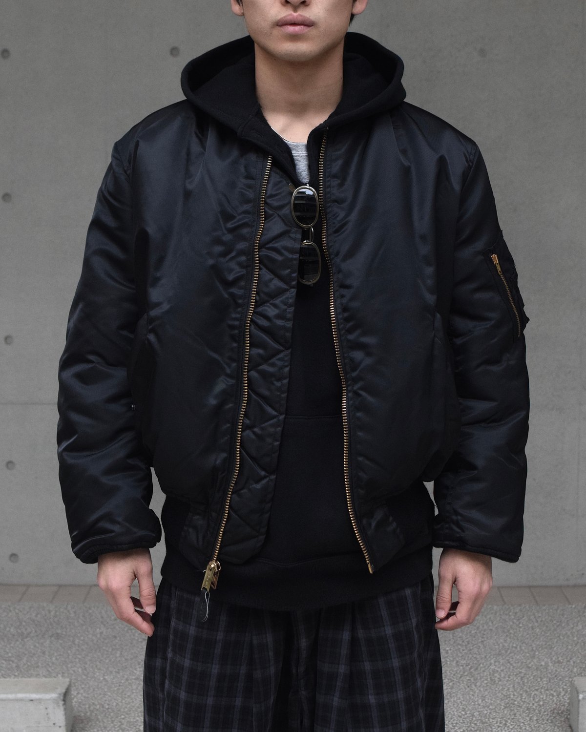 80s 90s Winfield MA-1 フライトジャケット ブラック L Deadstock Winfield International MA-1 Flight Ja