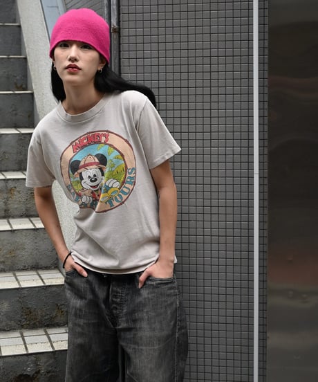 Disney Mickey Print T-Shirt Made in USA -2