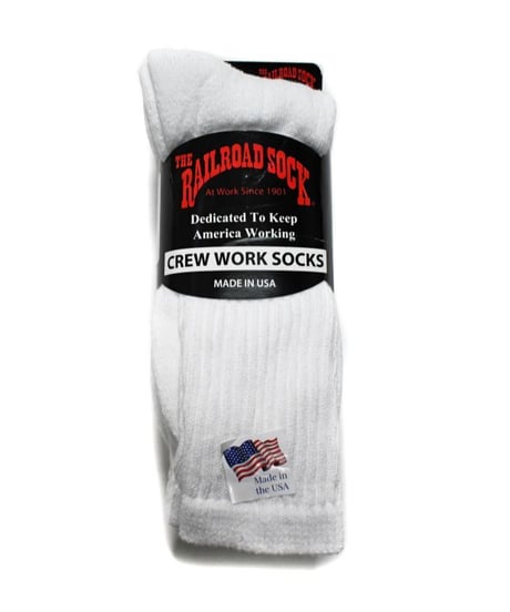 The Railroad Sock 3Pair Crew Socks White