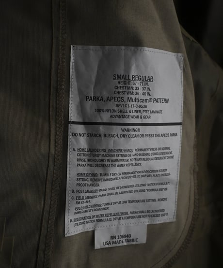 Deadstock Us Army APECS MULTICAM® GORE-TEX Parka