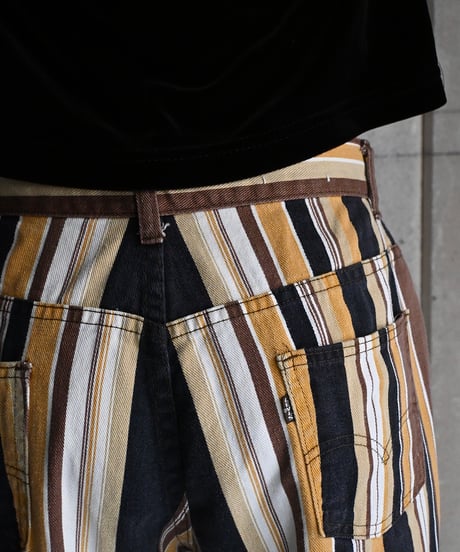 60s Levi's For Gals Stripe Flare Pants-10