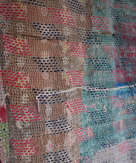 70's India Kantha Quilt Fabric