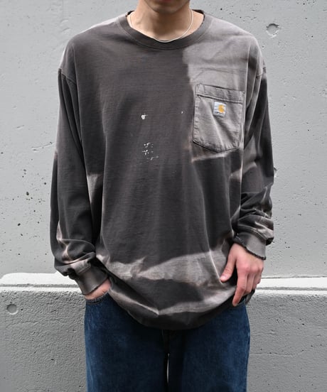 Carhartt Pocket Long Sleeve T-Shirt Sun Fade Black -1