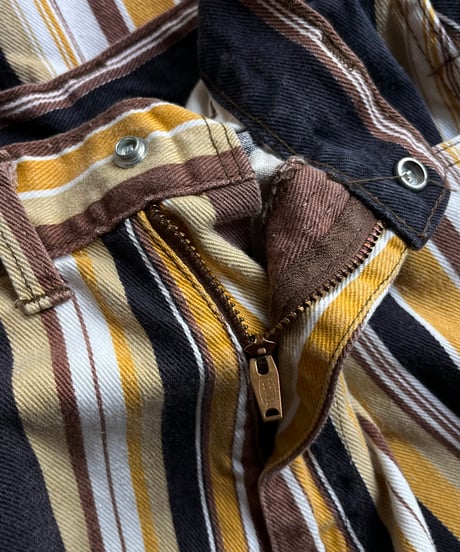 60s Levi's For Gals Stripe Flare Pants-10