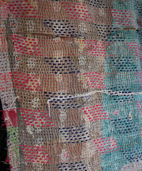 70's India Kantha Quilt Fabric