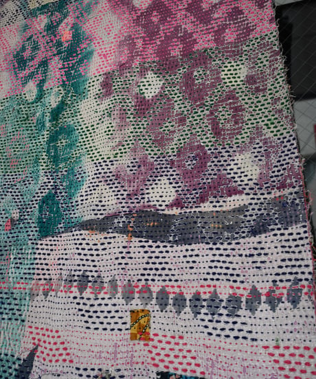 70's India Kantha Quilt Fabric