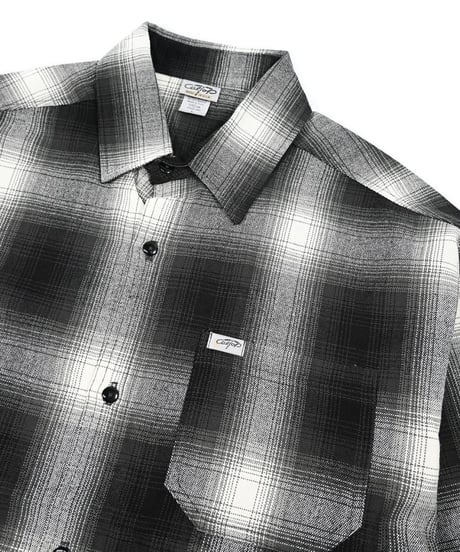 Caltop Ombre Check Shirt Black/Ivory