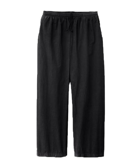 Los Angeles Apparel Cotton Poplin Wide Leg Pants Black