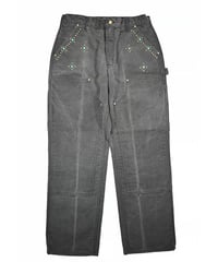 Carhartt Studded Duck Double Knee Carpenter Pants Fade Black made in USA