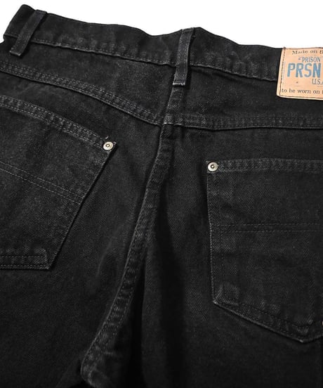 Prison Blues Double Knee Denim Work Jeans Fade Black