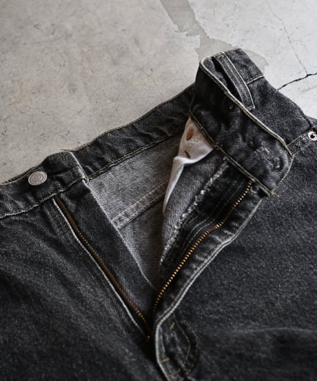 80-90's Used Levi's 505 Denim Pants Black Made in USA -4