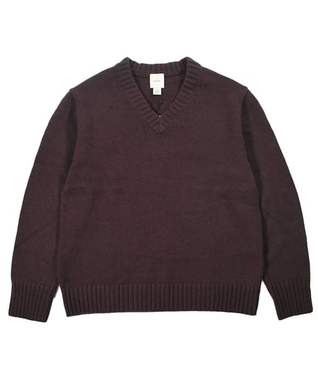 Calvin Klein V-Neck Knit Sweater Brown