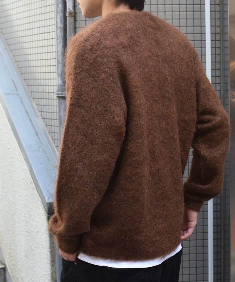 A.R.P. Premium Mohair Cardigan W/Pocket Brown |