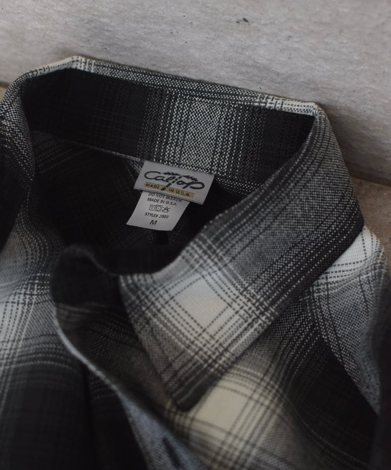 Caltop Ombre Check Shirt Black/Ivory | COUNTER