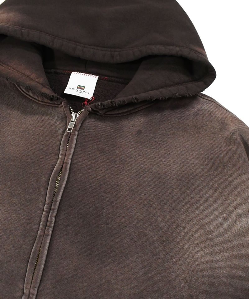 MOOJI MOOJI US Oversize Zip Up Hoodie Aged Brow