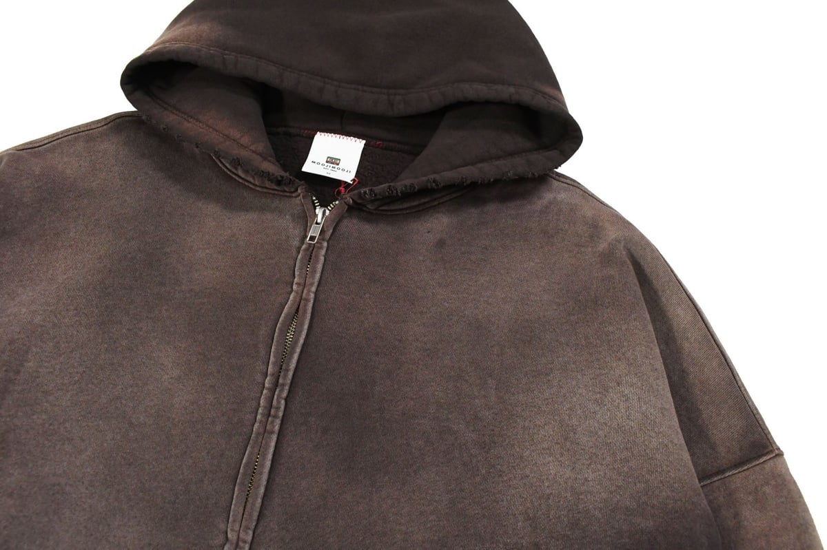 MOOJI MOOJI US Oversize Zip Up Hoodie Aged Brow