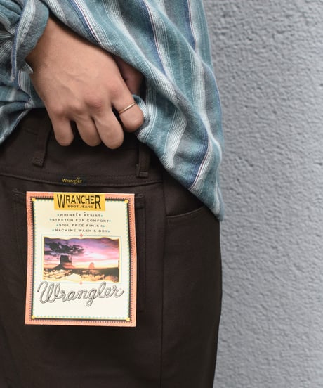Wrangler Remake Sta-Prest Wrancher Dress Jeans Brown -Type Flare-