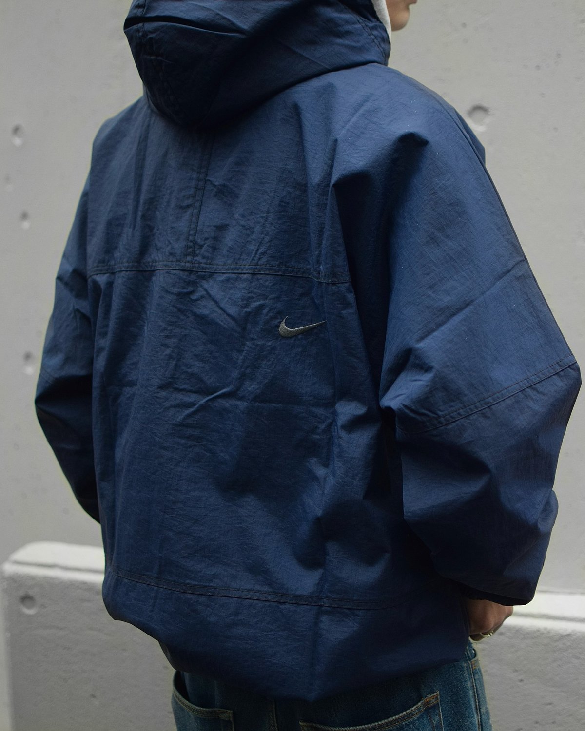 Deadstock Nike Nylon Anorak Jacket Navy | COUNTER