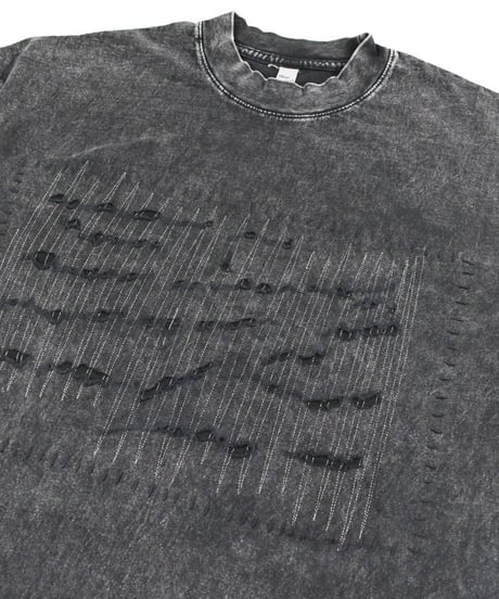 Los Angeles Apparel Mineral Wash Damaged S/S Tee Black
