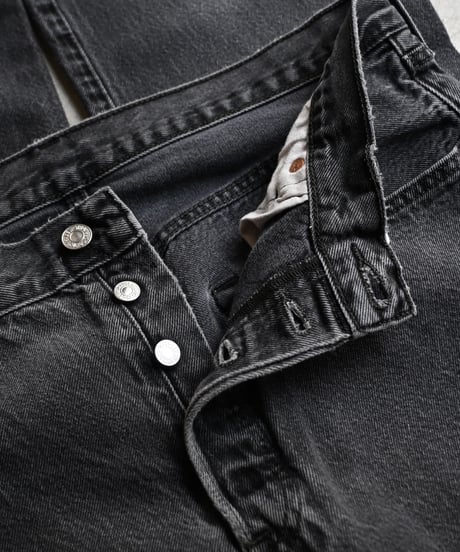 Used Levi's 501 Denim Pants Black -2