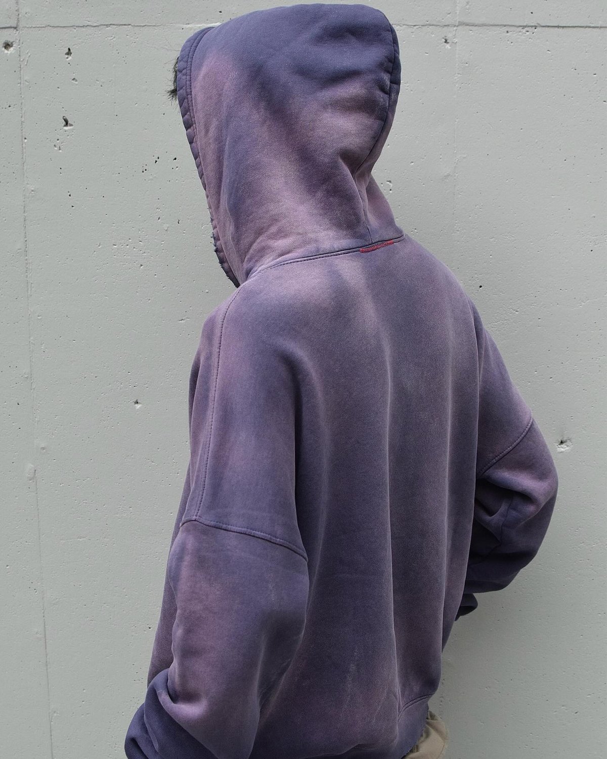 MOOJI MOOJI US Oversize Crop Hoodie Aged Purple