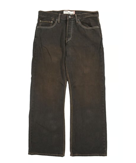 Deadstock Levi's 567 Denim Pants Loose Boot Cut Reactive Dye Brown