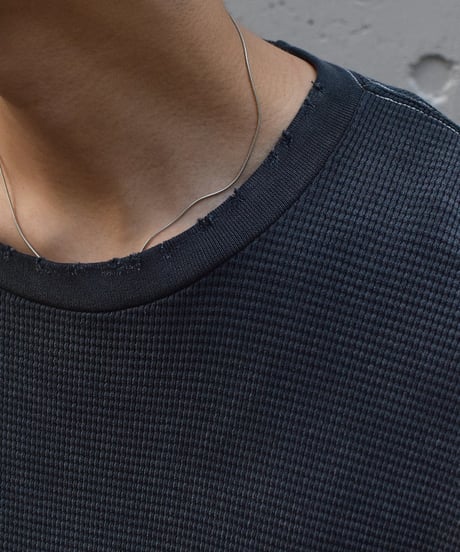 MOOJI MOOJI US Waffle Thermal Shirt Aged Black