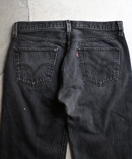Used Levi's 501 Denim Pants Black -1