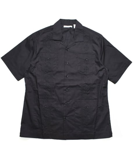 Cubavera Short Sleeve Guayabera Shirt Black