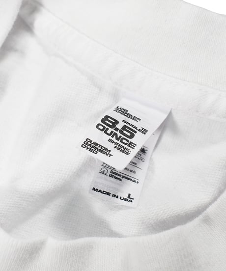 Los Angeles Apparel Garment Dye 8.5oz S/S Wide Tee White