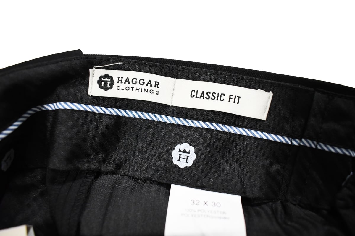 Haggar Classic Fit Pleated Front Pants Black |
