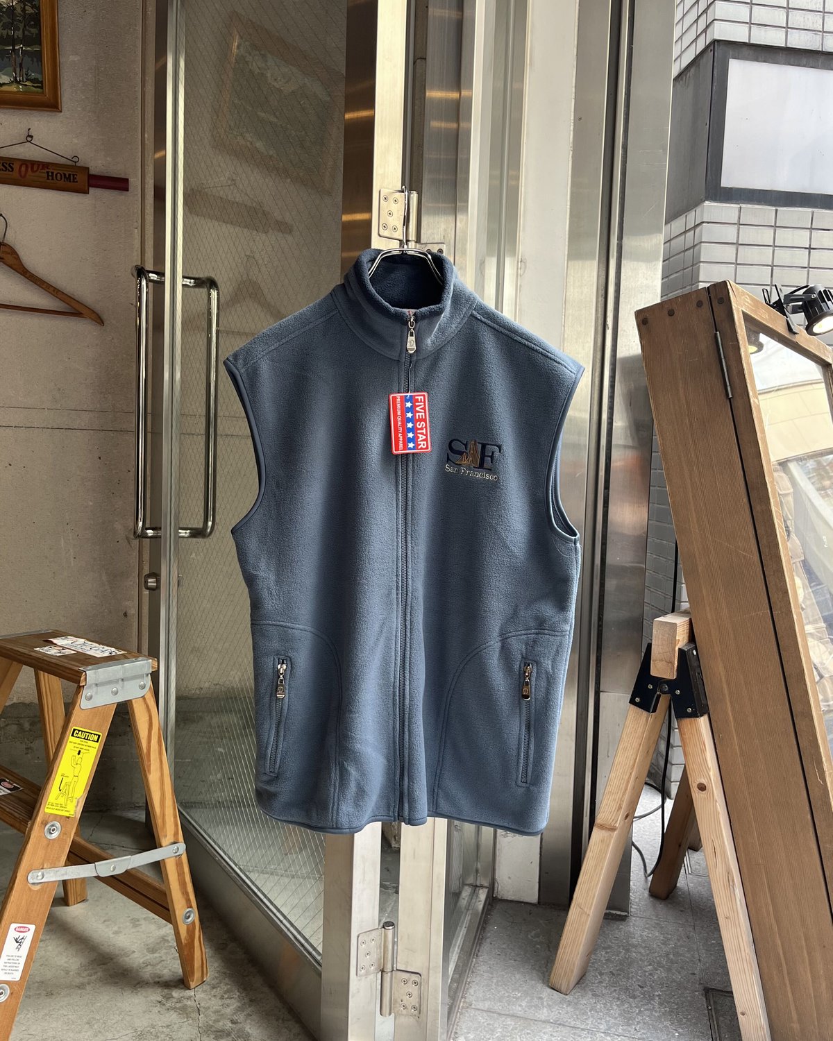 San Francisco Souvenir Fleece Vest Blue | COUNTER