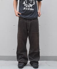 Deadstock Levi's 567 Denim Pants Loose Boot Cut Reactive Dye Brown