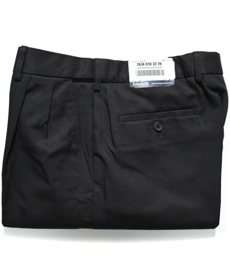 Edwards Pleated front Microfiber Dress Pants Bl